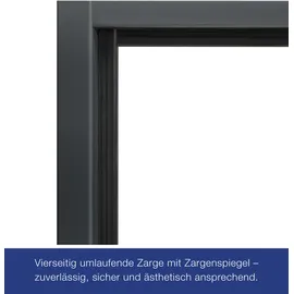 Hörmann Kellertür mit Lichtausschnitt anthrazitgrau 87,5 x 200 cm