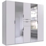 WIMEX Drehtürenschrank »Moldau. Lieferung bis in Deine Etage«, Kleiderschrank mit Spiegel Schlafzimmerschrank Bestseller", Weiß,