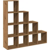 vidaXL Raumteiler-Bücherregal 4 Stufen 131,5 x 29 x 131,5 cm Braun