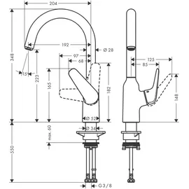 Hansgrohe Focus M42 220 1jet (71802000)