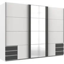 WIMEX Emden 270 x 210 x 65 cm weiß/graphit mit Spiegel und Schubladen