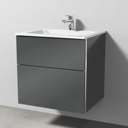 Sanipa 3way Kombination 61,5 cm, 2 Auszüge mit Griff-Leiste BR20143, Badmöbel,