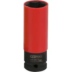 1/2" Alu-Felgen Kraft-Stecknuss robust, lang, 21mm - rot