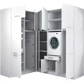 laundreezy Mehrzweckschrank-Set 218 x 238 x 68 cm Weiß