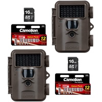 DÖRR Snapshot Mini Black 30MP 4K Komplettset | Überwachungskamera - Wildkamera - Fotofalle - 30MP - Ultra HD 4K Videos - 940nm IR LEDs - Black LEDs | für den Innen- und Außenbereich (2er Starter-Kit)