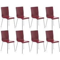 CLP 8er-Set Wartezimmerstuhl Pepe rot
