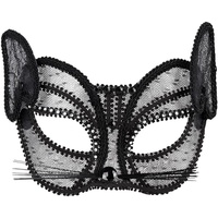 Boland 00202 - Spitzen Augenmaske Katze de luxe, Maske für Faschingskostüme, Zubehör für Kostüme zu Karneval und Mottoparty