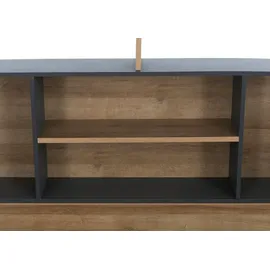 MCW Doppelbett P43 180 x 200 cm Eiche MDF dunkelgrau