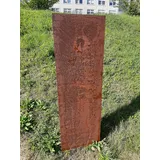 iss-kohli Stele 150 cm hoch 50 cm breit Edelrost Sichtschutzwand Gartendeko rost