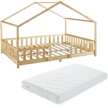 [en.casa] Kinderbett Treviolo 140 x 200 cm Kiefer naturbelassen beige