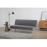 INOSIGN Schlafsofa LUMINARA Gästesofa, Bettsofa, Couch mit Schlaffunktion, Loungesofa, durch verstellbare Rückenlehne u. Bettfunktion, Webstoff-Bezug grau