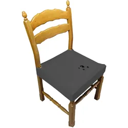 WellHome Stuhlhusse Fleckenabweisend für Sitzfläche 35-50 cm in Grau