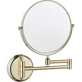 An der Wand montierter Kosmetikspiegel, doppelseitig, faltbar, drehbar, 3-fach Vergrößerungsspiegel, 8 Zoll, für Badezimmer, Toilette, Schlafzimmer,