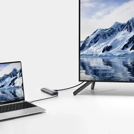 Baseus Metal Gleam Series 7-in-1 Multifunctional Type-C HUB + Black