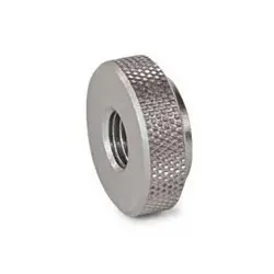 827.1-M6X1-NG Edelstahl-Rändelmuttern für Edelstahl-Stellschrauben GN 827