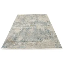 OCI DIE TEPPICHMARKE Teppich OCI DIE TEPPICHMARKE "BESTELLER CAVA", blau, B:80cm H:8mm L:200cm, Viskose, Teppiche, Teppich, Glanz Viskose, mit Fransen, Hoch Tief Struktur, Vintage, Wohnzimmer