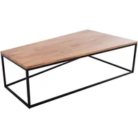 DeLife Beistelltisch Tatius 120x40/70 Akazie Natur Gestell schwarz passend