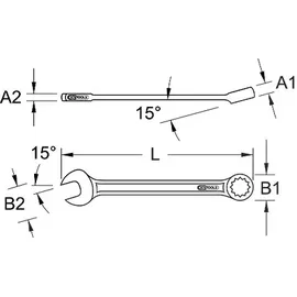KS Tools Ringmaulschlüssel abgewinkelt 30 mm