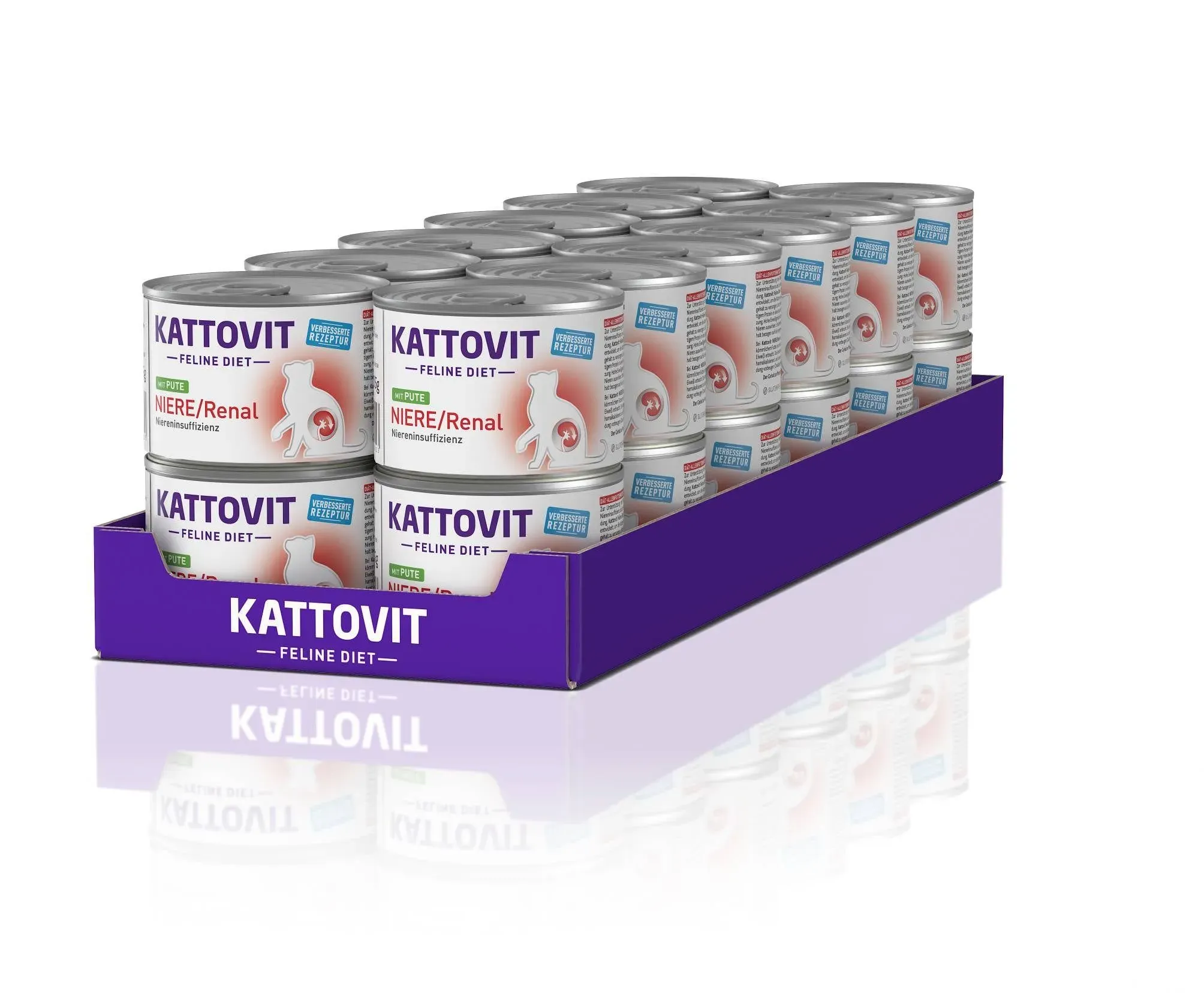 Kattovit Niere-Renal Pute Futter 12x185 g