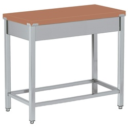Polyethylen-schneidetisch rote farbe - 1000x500x850 mm - 12130300 Eurast