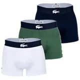 Lacoste Hipster Trunk 3er Pack Grün / Dunkelblau / Weiß XL