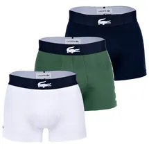 Lacoste Hipster Trunk 3er Pack Grün / Dunkelblau / Weiß XL
