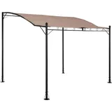 Anbaupavillon 2,6 x 3 m beige - Hochwertige Gartenpavillons Uniprodo