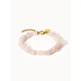 PURELEI Rosenquarz Armband, verstellbare Länge