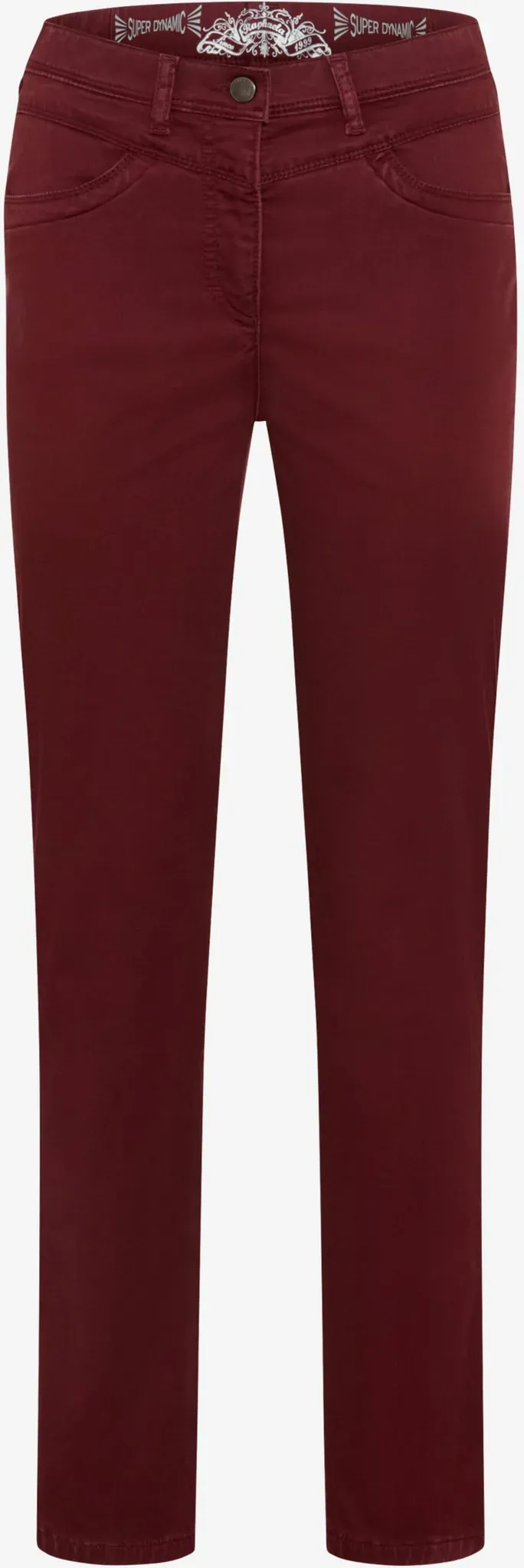 Raphaela by Brax Damen Five-Pocket-Hose Style LAURA NEW BURGUNDY, dunkelrot, Gr. 52K