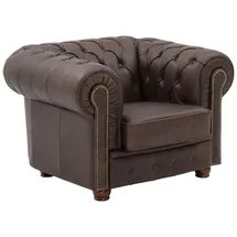 58 aufm Kessel Cocktailsessel Kath Leder 58 x 71 x 70 cm Braun mit Relax-Funktion