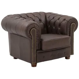 58 aufm Kessel Cocktailsessel Kath Leder 58 x 71 x 70 cm Braun mit Relax-Funktion