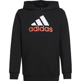 Adidas Essentials Two Colored Big Logo Cotton Kapuzenpullover Black / Bright Red 128