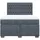 vidaXL Boxspringbett 140 x 200 cm Dunkelgrau