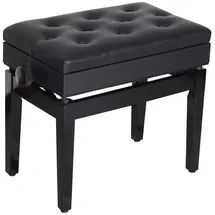 Homcom Klavierhocker Klavierbank Klavier Bank Schminkhocker Hocker mit Stauraum höhenverstellbar 54,5 x 33 x 48-58 cm