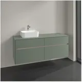 Villeroy & Boch V&B Waschtischunterschrank Collaro 140x54,8x50cm, WT links, soft green