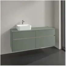Villeroy & Boch V&B Waschtischunterschrank Collaro 140x54,8x50cm, WT links, soft green