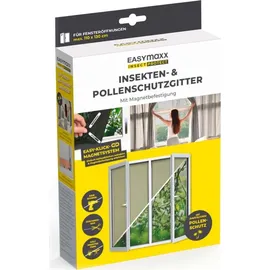 EasyMaxx Insektenschutz Fenster 110 x 130 cm Schwarz