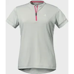 Radtrikot SCHÖFFEL "Shirt Udine L", Gr. 46, grau (9180, grau), Oberstoff : 100% Polyester, sportlich, Kurzarm, Trikots
