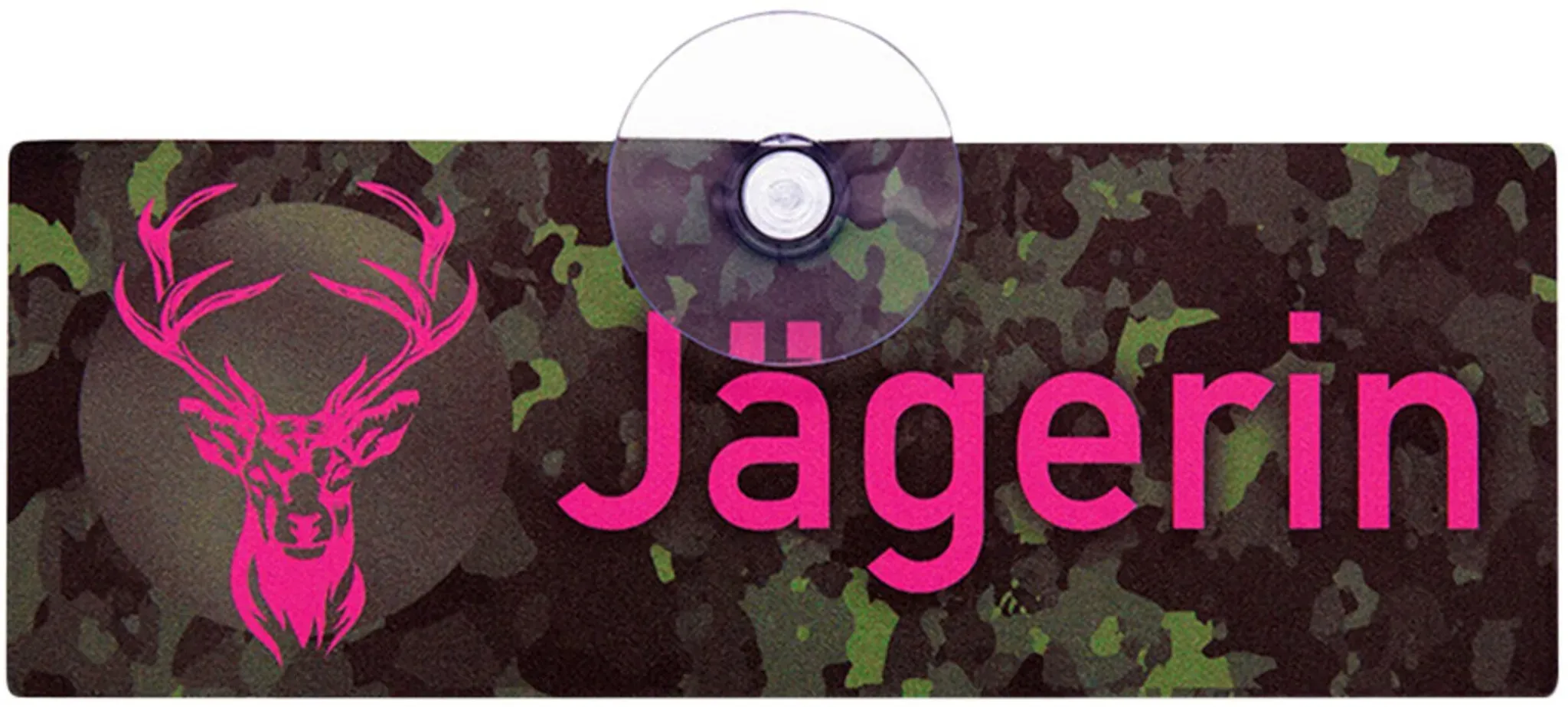 Wilde Hilde Original Autoschild Jägerin, camo pink