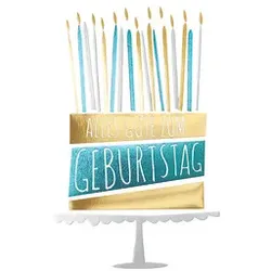 Geburtstagskarte geprägt 51-1949 Bild