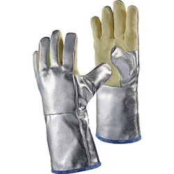 Jutec Hitzeschutzhandschuhe 5-Finger Universalgröße gelb/silber m.alumin.Preox-Aramid