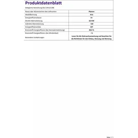 Plamen Aria Gusseisen Schwarz