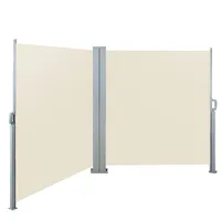 SVITA Doppelseitenmarkise ausziehbar freistehend Sichtschutz 600x200 cm Beige