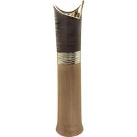 Gilde Deko große Vase Bodenvase - Keramikvase - Deko Wohnzimmer - braun/Champagner/beige Höhe 79 cm