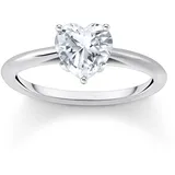 Thomas Sabo Ring mit weißem Stein in Herzform in Silber weiß | Hearts TR2476-051-14 Damenring