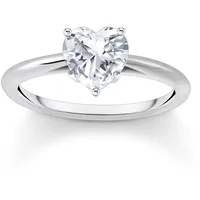 Thomas Sabo Ring mit weißem Stein in Herzform in Silber weiß | Hearts TR2476-051-14 Damenring
