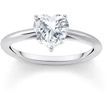Thomas Sabo Ring mit weißem Stein in Herzform in Silber weiß | Hearts TR2476-051-14 Damenring