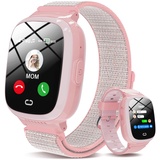 4G Smartwatch Kinder mit GPS und Telefon, Kinder Uhr mit WiFi, SOS, HD Videoanruf, Anrufe, Schulmodus, Wecker, Kinderuhr Telefonieren für Mädchen Jungen 4-12 Jahre Geschenk, Kids Smart Watch