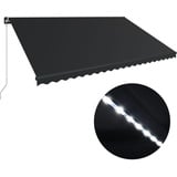 vidaXL Markise Manuell Einziehbar mit LED 500x300 cm Anthrazit