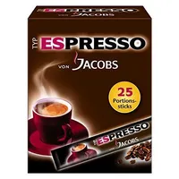 Jacobs Espresso Sticks 25 Portionen / Packung, 4er Pack (4 x 45 g)